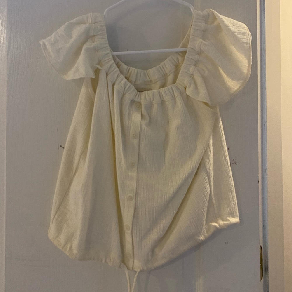 Madewell off the shoulder top, size small